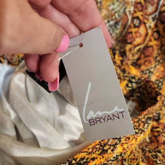 Lane Bryant Gold Yellow Black Snakeskin Print Maxi Skirt 14/16 NWT (4751) - Picture 8 of 8